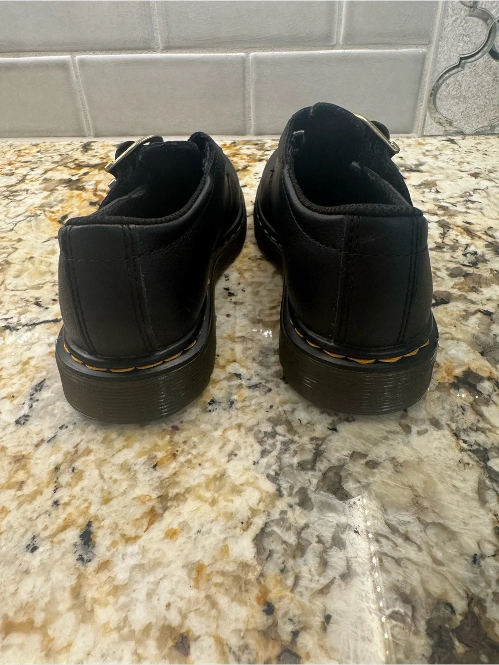 Dr. Martens Kids Black Double-Buckle Dress Shoes
